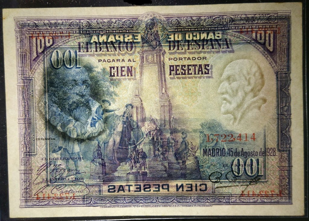 100 pesetas del 15-08-1928 (Cervantes) M_100_15