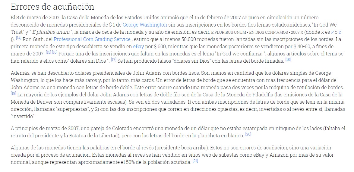 error acuñación monedas presidenciales usa Errore11