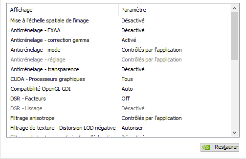 [EN COURS] Perte de FPS avec virtual DMD activé Nvidia10