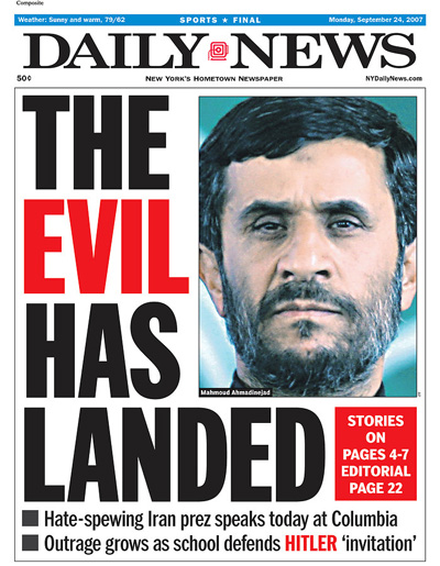 « Il DOIT ÊTRE ARRÊTÉ »,  Sarah Palin sur Ahmadinejad. Dailyn10