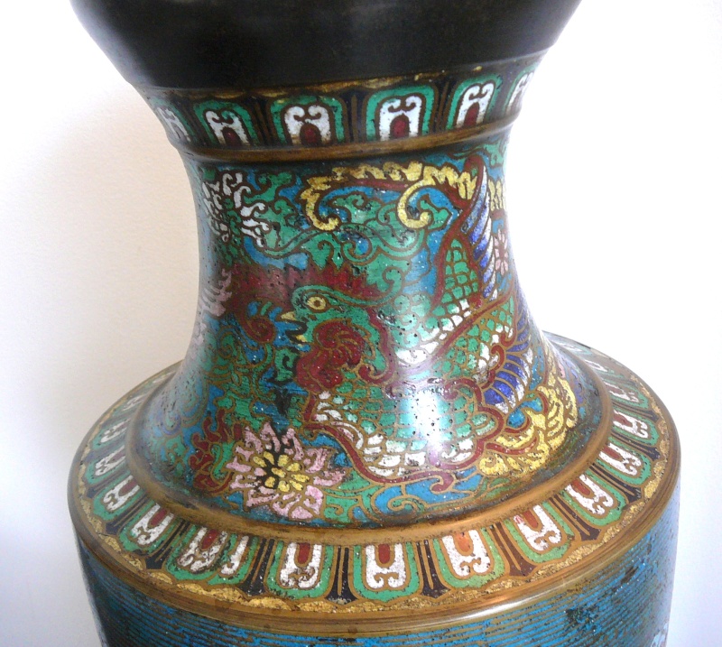 Vase Cloisonné  polychrome P1030314