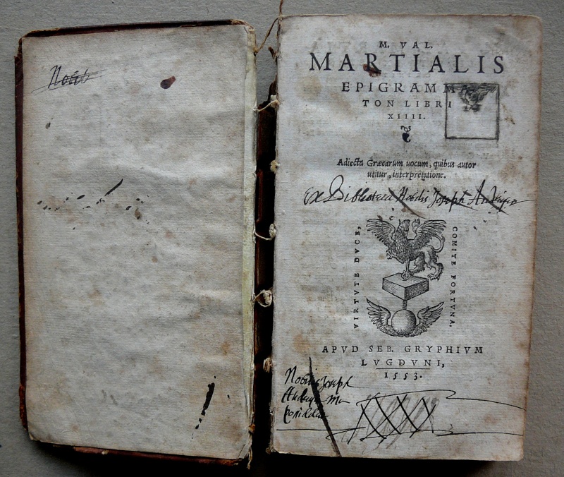 Les Epigrammes de M. Val Martialis édition de 1553 P1070217