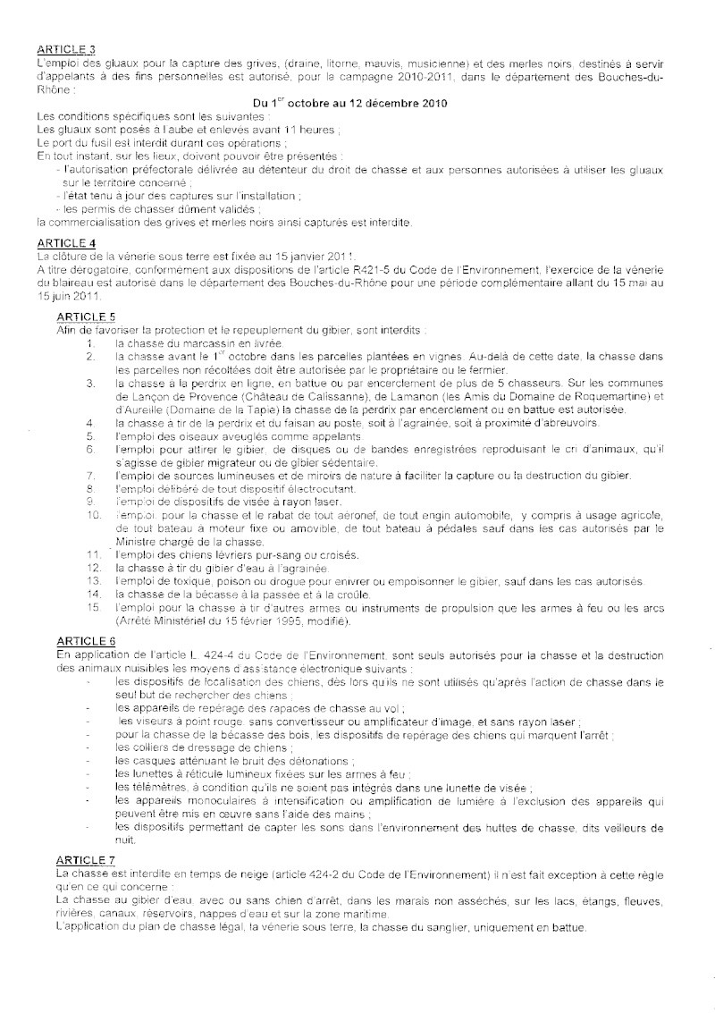 Ouvertures/fermetures départementales 2010/2011 Numari13