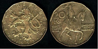 Símbolos e iconos de las monedas. Checa_10