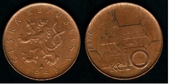 Símbolos e iconos de las monedas. Checa_11