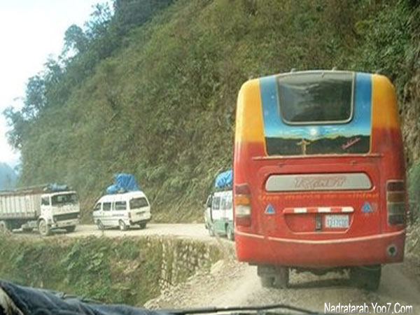 صور لأخطر طريق في بوليفيا يسمى طريق الموت 523