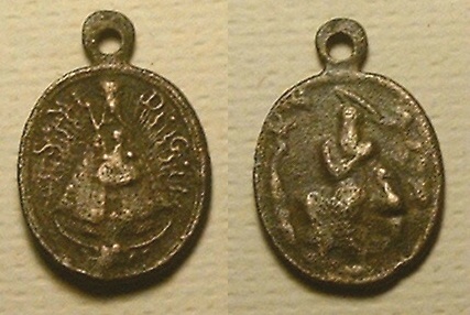 medalla de Nª Sª de Guadalupe y San Jerónimo.S.XIX Guadal10