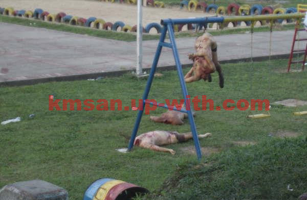 قتل سجناء اندونيسيين وتعليق اجسادهم على ملعب للاطفال-صور صادمة جدا - !!! 310