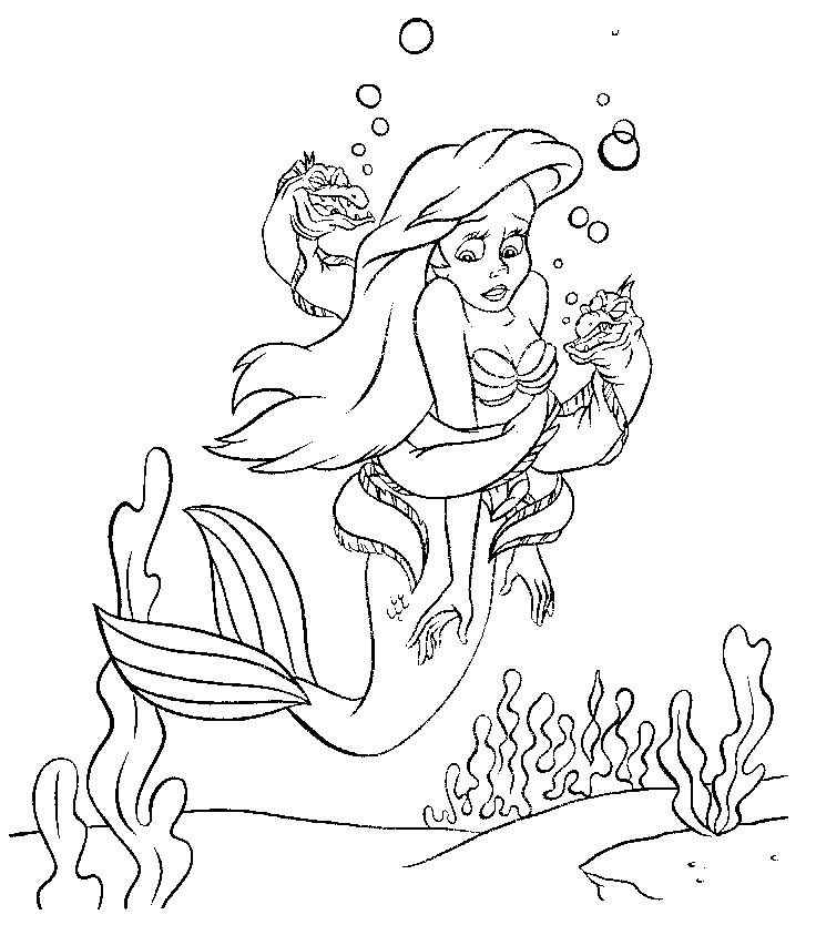 Coloriages de Ariel