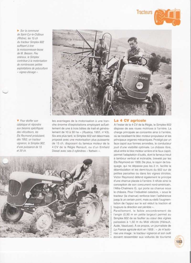 REYMOND SIMPLEX : les tracteurs et autres mototreuils - Page 3 Tracte12