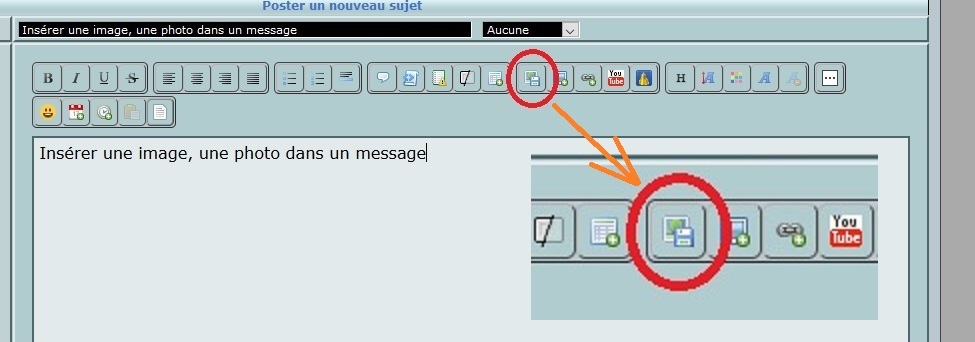 Mettre ou insérer une photo ou une image dans un post Tuto0214