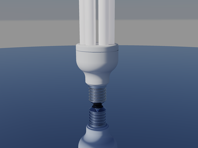 [練習]省電燈泡 3D建模及燈光材質範例 00910