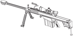 Le plus clbre et le plus rpandu des fusils de prcision: le "Barrett 50." Barret11