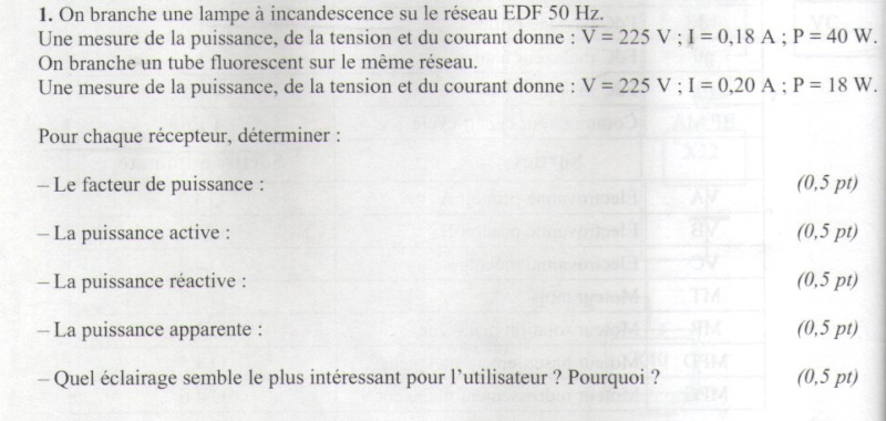 calculs courant alternatif Exo110