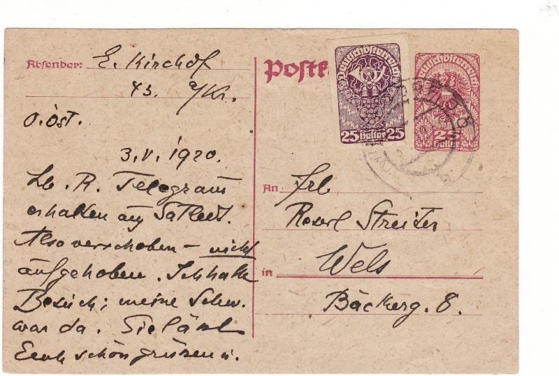 Postkartenserie "Neuer Wappenadler", Inschrift "Deutschösterreich" Img22