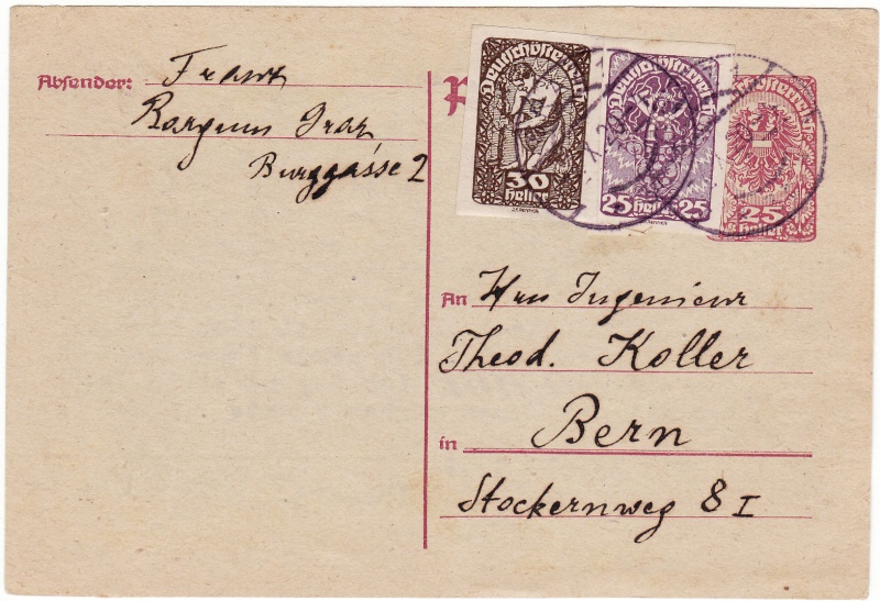 Postkartenserie "Neuer Wappenadler", Inschrift "Deutschösterreich" Img36