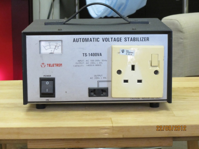 Teletron Voltage Stabilizer Regulator (used) Img_0017