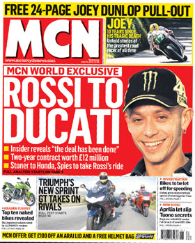 Transfert MotoGP 2011 : Rossi chez Ducati, l'affaire fait grand bruit Rossim10