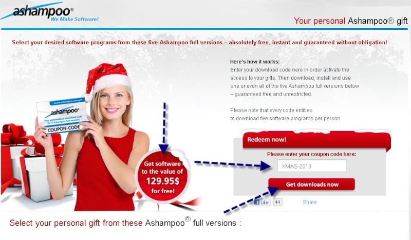 Ashampoo® promotion de logiciels gratuit ! 12-01-10