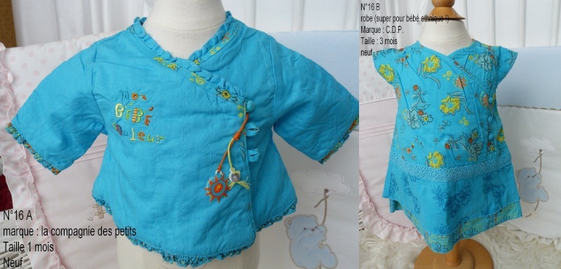 Vêtements bébés à vendre 1612