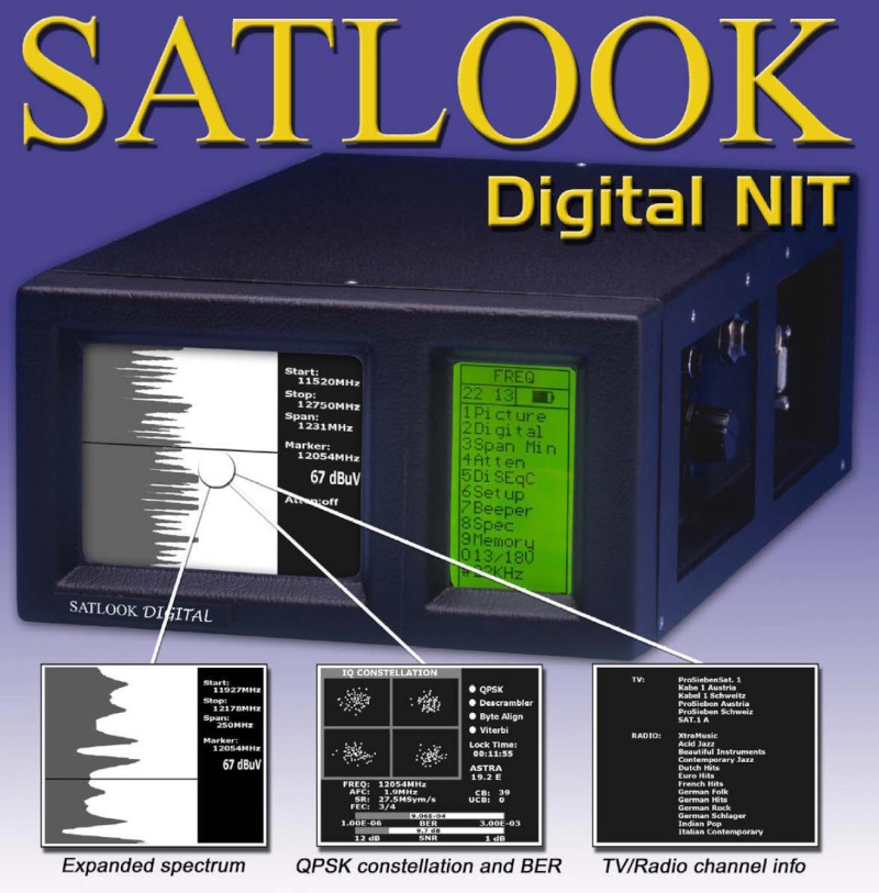 เครื่องหาสัญญาณดาวเทียม Emitor - Satlook Digital NIT Satloo12