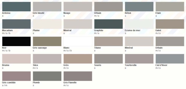 Nuancier colours castorama Gris_e11