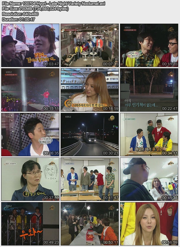 [DL][04.07.10] KBS Late Night Variety Nocturnal [700M/avi] 10070411
