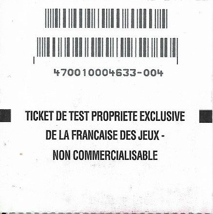 Banco 47001 - Ticket de test propriété exclusive de la FDJ 47001_14