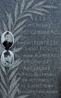 Stele Gendarmes FONTESSE ET JEANNERET - F.F.I. 115