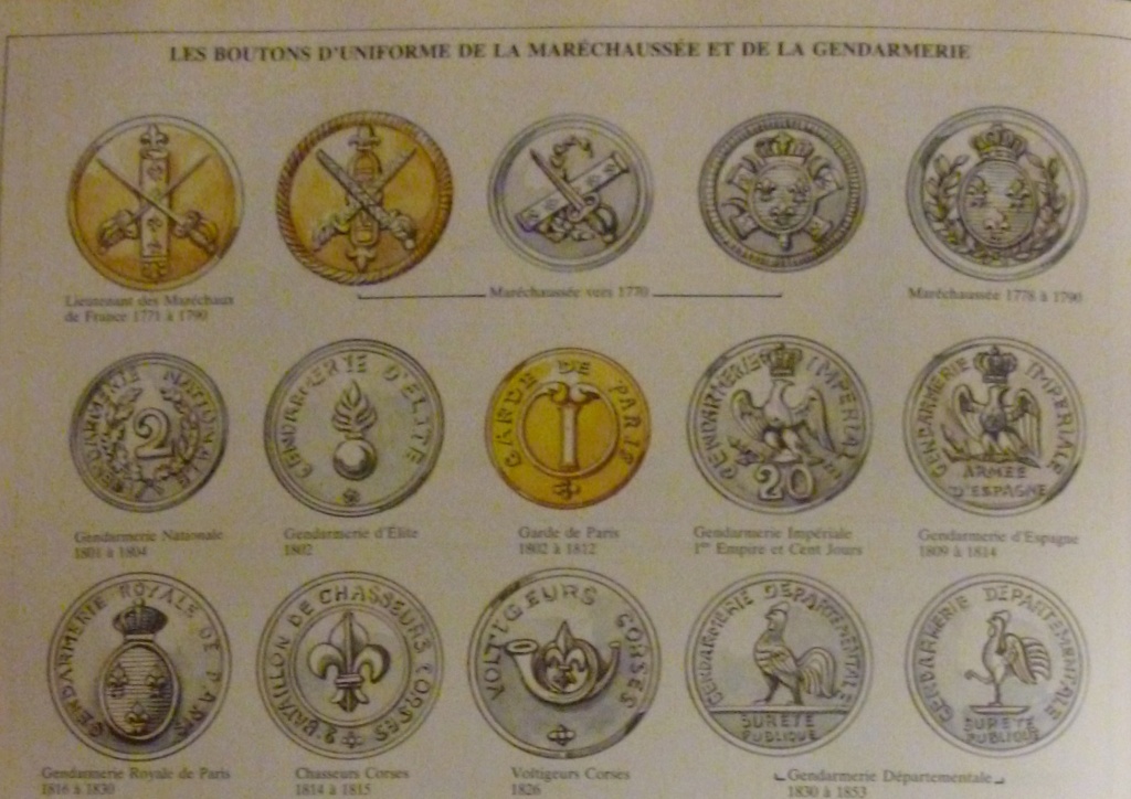 LES BOUTONS D'UNIFORME DE LA MARECHAUSSEE ET DE LA GENDARMERIE 611