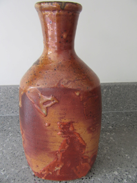 woodfired & shino bottle vase  Img_5410