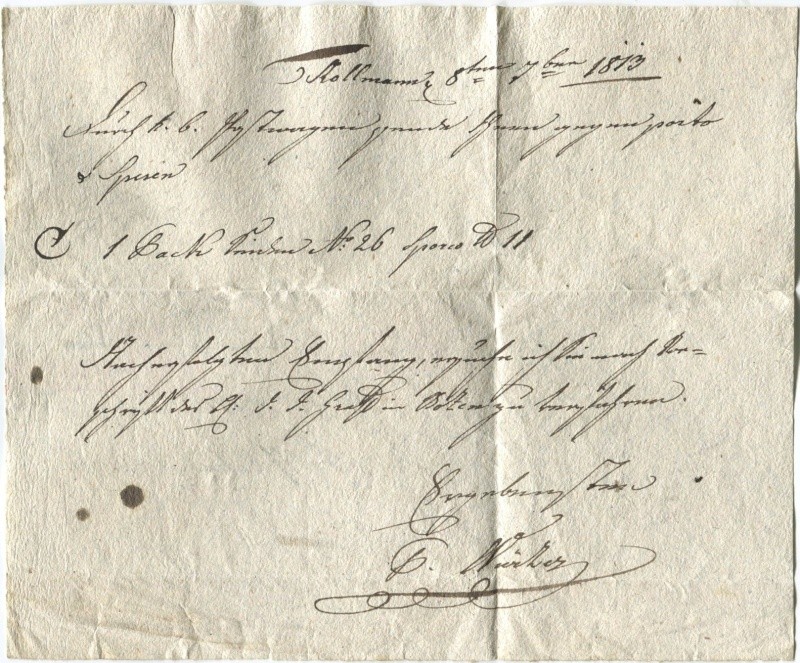 tirol - Briefe von - und nach Tirol aus der bayrischen Zeit (Februar 1806 bis 31.8.1810, bzw. bis 23.6.1814) Kollma11