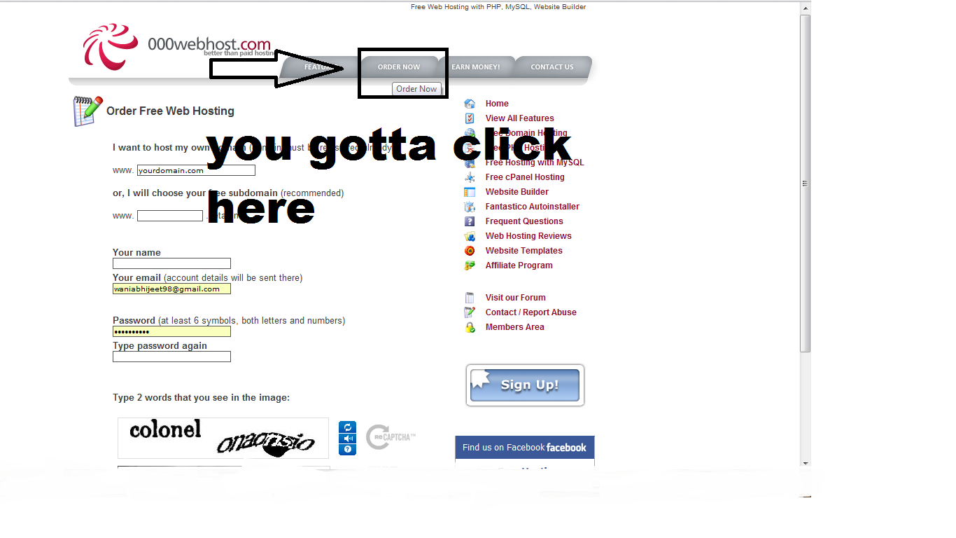 Creating & Using account on 000webhost.com Untitl10
