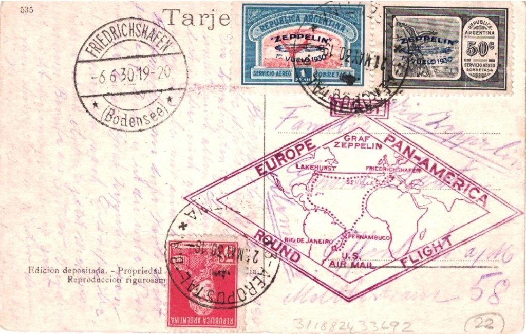 stempel - Südamerikafahrt 1930 (Rundfahrt-) Post nach Friedrichshafen" - Seite 8 Arg-fr10