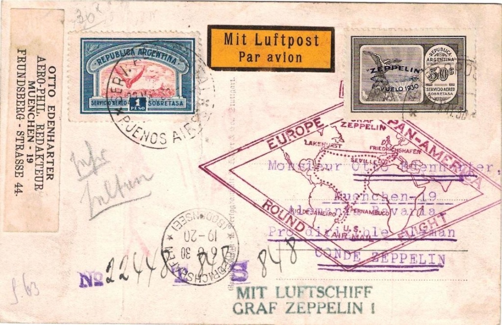 stempel - Südamerikafahrt 1930 (Rundfahrt-) Post nach Friedrichshafen" - Seite 8 Edenha11