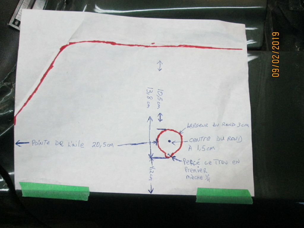 Comment faire le trou d'antenne pour Mustang 1967 1968 005_211