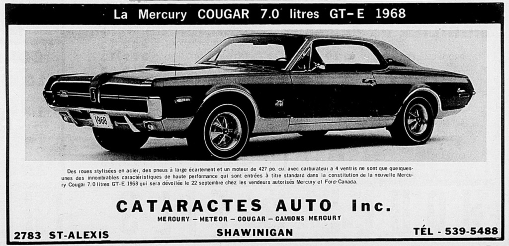 Publicité de Cougar 1968 en français 1967_010