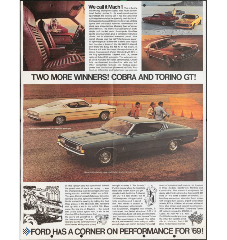 Publicité pour la Mustang 1969 en anglais 1969_112