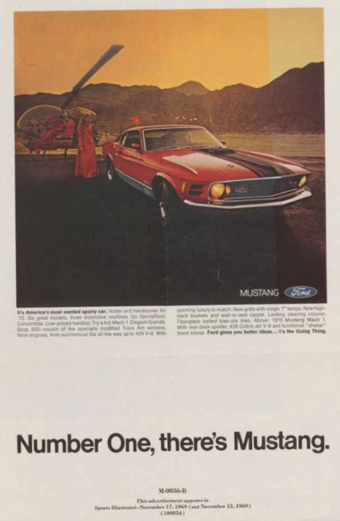 Publicité de la Mustang 1970 en anglais 1970_110