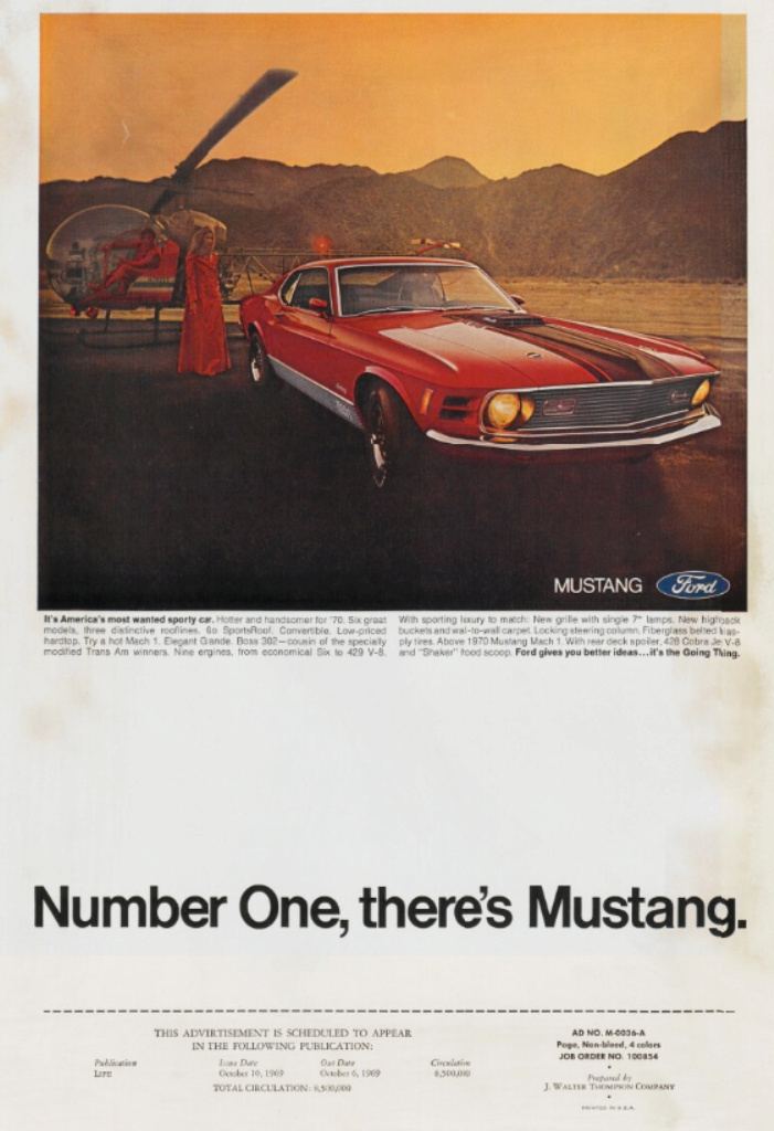 Publicité de la Mustang 1970 en anglais 1970_213