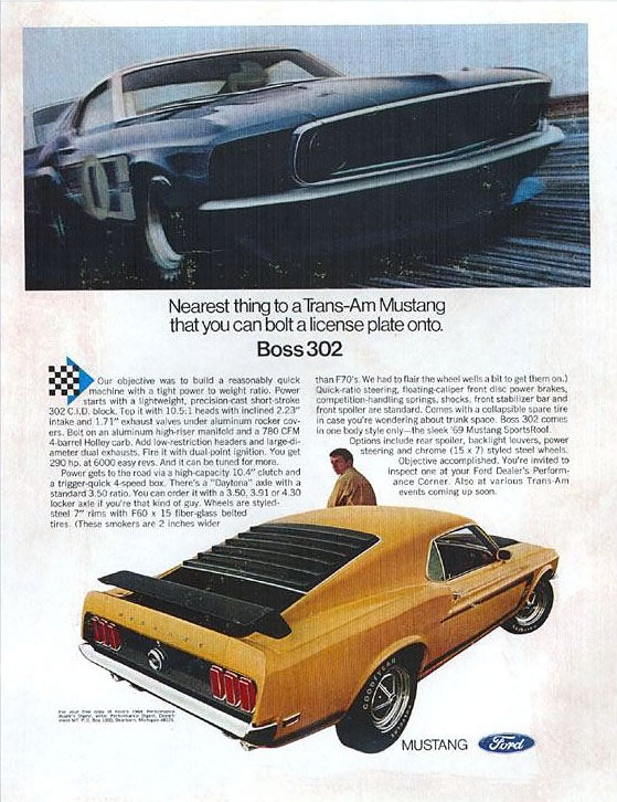 Publicité de la Mustang 1970 en anglais 1970_f16