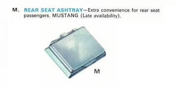 64) Accessoire: Cendrier arrière pour Mustang 1969 69ford12