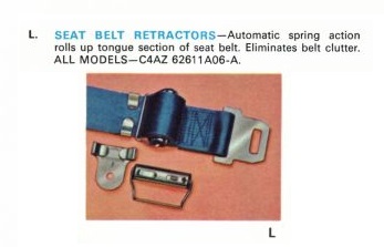 66) Accessoire: Rétracteur de ceinture pour Mustang 1969 69ford14