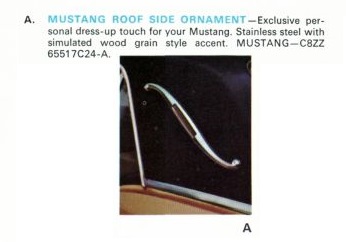 69) Accessoire: Ornement de toit style "Landau" pour Mustang 1969 69ford19