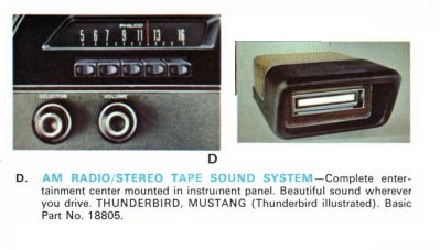 39) Accessoire: Lecteur stéréosonique et radio AM pour Mustang 1969 69ford34