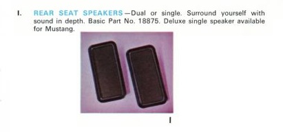 40) Accessoire: Haut parleur arrière (hardtop & Grande) pour Mustang 1969 69ford35