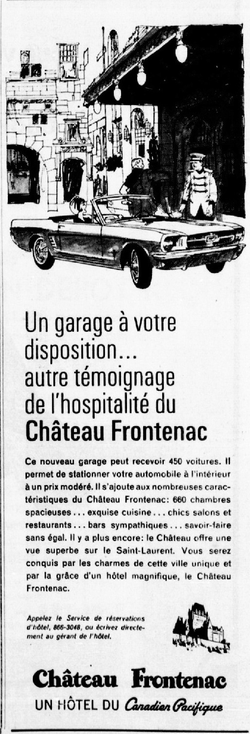Publicité de produit, qui inclus des Mustang 1965 ou 1966 _mai_110
