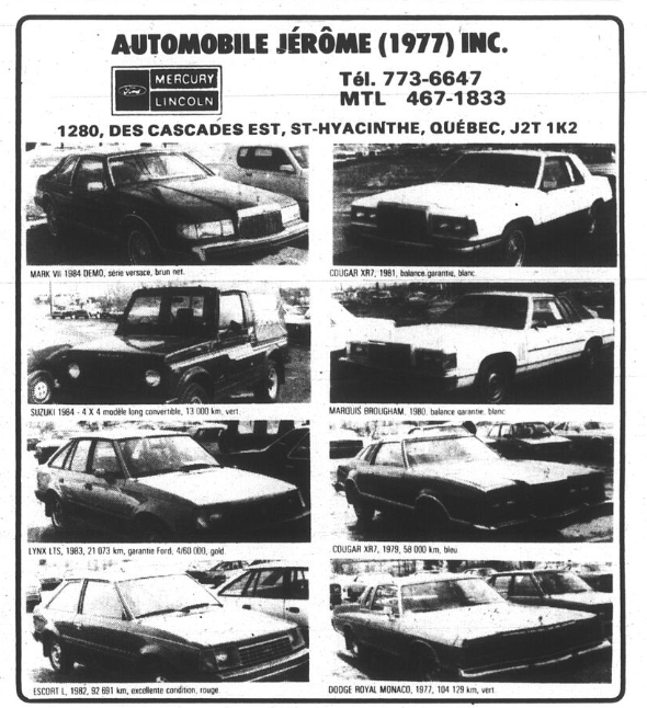 Automobile Jérôme (1977) inc. Automo10