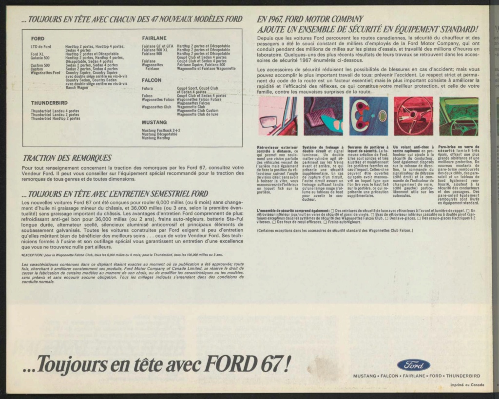 Brochure de vente en français "... Toujours en tête avec Ford 1967 ! "  Broch118
