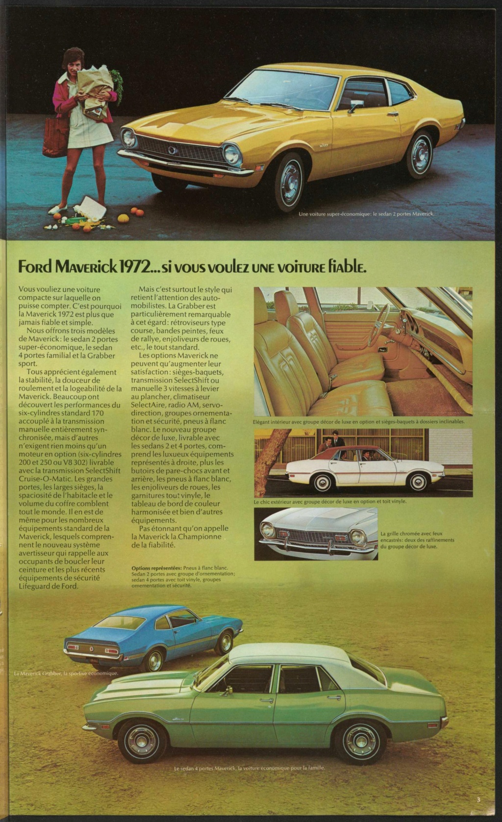 Brochure de vente des Ford 1972 en français  Broch153